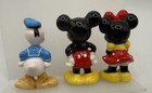 Vintage Disney Mickey Mouse  Minnie Mouse  Donald Duck Ceramic 2 Inch Ceramic
