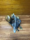 Antique Brass Mortise Lock Door Knob Set Victorian Vintage Hardware Salvage