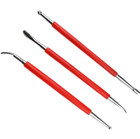 Home Tool 3pcs set Diy Leather Press Rub Tool Leather Modeling Carving Tools