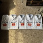 Lot Of 5 Nos Vintage 70s 80s Montgomery Ward Short Sleeve Button Up Dress Shirts