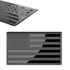 2pcs Black Usa Flag Sticker American Car Truck Decal Emblem Us Stock
