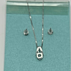 Five Seasons Sterling Silver Cz Pendant Necklace   Stud Earring Set Nwt Gift Box