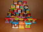 Fisher Price 50 Peek A Boo Blocks   Roll A Rounds Sensory Toys Mixed Lot   3