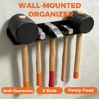 5-slot Hammer Organizer Wall Mount  storage Rack holder For Garage Utility Tool
