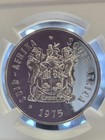 1975 South African 1 Rand  835 Silver Ngc Pf 68 Cameo Finest Sticker  
