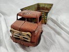 Vintage Pressed Steel Marx Truck Lazy Day Farms Tractor Lumar Stake Truck W17