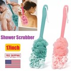 17  Bath Brush Loofah Shower Sponge Long Handle Back Scrubber Body Exfoliating