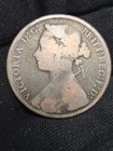 1875 Queen Victoria Penny  Freeman 80 Dies 8 h Narrow Date No H  1
