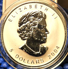 2004 Canada 1 Oz 9999 Silver Maple Leaf Lunar Monkey Privy Gem Bu