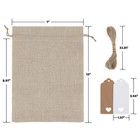 Burlap Gift Bags With Drawstring - 30pcs 7x10 Sacks With Tags And String For    