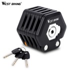 West Biking Foldable Bike Chain Lock Bicycle Hamburger Lock With Keys Bracket