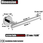 Chrome Toilet Paper Holder  5 Inch 304 Stainless Steel Thick 8mm Tissue Paper Di