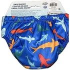 New  Infant Swimways Reusable Swim Diaper 50  Upf Medium 18-22 Lbs  Sharks -p547