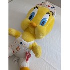 Vintage 1998 Tweety Bird Looney Tunes Plush Stuffed Animal Painter Outfit 16 
