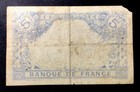 1916 France Early Date 5 Francs Note  Missing 1 Corner  Well Circulated  Enn 