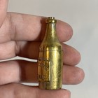 Antique Miniature Brass Hennessy Cognac Bottle Vesta Case Match Safe