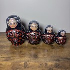 Vtg Set Of 12 Russian Matryoshka Nesting Dolls Hand Painted Raised Dots 7 5   