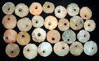 25  Choice Sahara Neolithic Quartz Disk Beads  Prehistoric African Beads