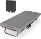 Portable Folding Bed Memory With Foam Mattress Rollaway Cot Guest Bed Daybed