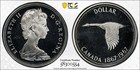 1967 Canada Goose Dollar Pcgs Pl66dcam Silver Coin Slightly Diving Rotated