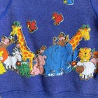 Vintage Lee Sweatshirt Kids 4 Purple Animal Graphic Fleece Pullover Crewneck