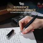 Luxury Fountain Pen Set For Writing - Black Black Chrome Medium Nib