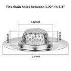 Chefbee Bathroom Sink Drain Strainer - 2pcs 1 22    Stainless Steel Bathtub Shower