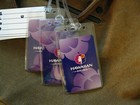        Hawaiian Airlines Luggage Tags - Ha Hawaii Aloha Polynesian Island Set  3 