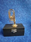 Miniature Tuba With Stand And Case Brass Mini Musical Instrument Baritone Horn R