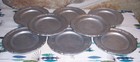 8 Vintage Wilton Armetale Pewter Queen Anne Salad bread dessert Plates - 7   