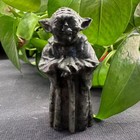 3  Natural Flame Stone Carved Yoda Quartz Crystal Skull Reiki Healing Carving