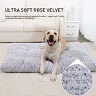 Washable Dog Bed Medium Size Dog Crate Bed Plush Pet Mat 35 x23  Gray