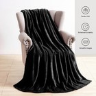 Black Throw Blanket Soft Plush Cozy Fleece Flannel Blanket 50x60 Inches