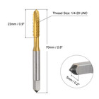6pack 1 4-20 Unc B2 Spiral Point Thread Tap Titanium Coated Threading Tool