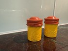 Vintage Kodak Film Metal Tin Canister Lot Of 2   Yellow   Orange