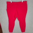 Lands End Jogger Womens 2x Red Pull On Serious Sweats Sweatpants