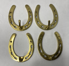4 Brass Horseshoe Halter   Bridle Racks  4 1 4 h X 3 1 2 w  2