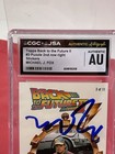 Michael J Fox Signed Trading Card Sticker Back To The Future Cgc jsa Slabbed