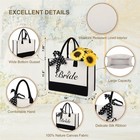 Bride Canvas Tote Bag  Black And White Personalized Bridal Shower Gift Bag St   