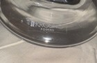 Vintage Krosno Footed Gravy Boat Crystal Glass Sauce With Applied Handle   Spoon