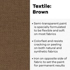 Jacquard Textile Color Brown - Permanent Fabric Paint Clothes  Furniture