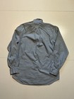 Vintage Liberty Of London 100  Cotton Blue Striped L s Button Dress Shirt 15-34
