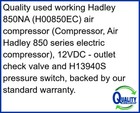 Hadley H0085ona 850 Series Air Compressor  3864557c91  908 35033