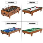 4 In 1 Multi Game Hockey Tennis Football Pool Table 32 