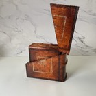 Vtg Leather Bound Book Set Of 4 Coasters Hinged Faux Book Case Peter Pan Barrie