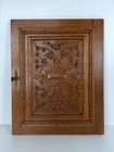 Antique Hand Carved Wood Door Panel Reclaimed Architectural Salvaged Ornate Etch