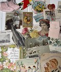 Vtg Ephemera Lot  Advertising Scrap Ads Cards Postcards  Early 1900s E7