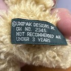 Gund Beige Plush Teddy Bear Black Eyes Stuffed Animal Age 3  Years