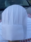 65 Pack Non-woven Paper Fiber Chef Hats Adjustable Elastic String Inside