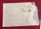 Panzerkorps 1941 Feldpost Cover W Letter Panzer Tank Korp Police Ww2 Wwii German